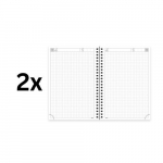 Kalender - m&auml;rkmik, vahet&uuml;kk TIMER Spirex, A5, ilma kuup&auml;evadeta, 165 x 215 mm pakend 2 tk.
