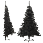 vidaXL poolik kunstkuusk alusega, must, 120 cm, PVC