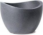 Scheurichi laineke, plastist istutusmasin, must graniit, l&auml;bim&otilde;&otilde;t 50 cm, 37,1 cm k&otilde;rge, 37 l vol.
