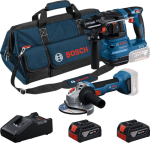 Bosch 18V juhtmeta masinate komplekt 0615V0003C, 2x4Ah, 2 seadet, valgusl&uuml;liti, aku, laadija, kott