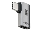 Goobay USB-C adapter horisontaalne 90&deg;, 74441, 8K60Hz tugi, 40 Gbps andmeedastuskiirus, metallkorpus, 240 W toiteedastus