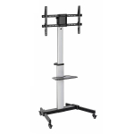 Teleri kinnitus Art mobiilne TV alus STO S-11-AL, 94-218 cm, 50 kg, VESA 600x400 mm, alumiinium, h&otilde;bedane, must, vabaltseisev, rullikud