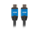 Lanberg CA-HDMI-20CU-0010-BL HDMI-kaabel, 1m, 19-kontaktiline HDMI-A, 4K, 18 Gb/s, must