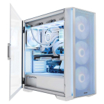 Korpus Modecom Horizon ARGB FLOW AT-HORIZON-MG-ARGB-20-000000-0002, Midi torn, valge, E-ATX, 4 ventilaatorit, 2x USB 3.0, USB-C