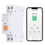 Nutikas relee DIN r&ouml;&ouml;pale 230Vac, 16A, Wi-Fi TUYA, koos elektrimonitoriga