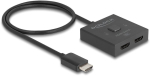 Delock HDMI l&uuml;liti 18901, 2x1, 7680x4320, 144Hz, HDR, 50cm kaabel, must, k&auml;sitsi, Plug and Play