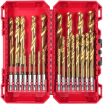 Milwaukee 4932500420 Shockwave HSS-G Tin puurikomplekt, 25 tk, 2-13mm, 1/4" kuuskantvars, metallile