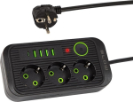 Pikendusjuhe l&uuml;litiga, 4x Usb, 3 pistikupesa, 5m, Type C Usb