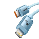 Baseus kaabel Crystal Shine USB-C - Lightning 1,2 m 20W taevasinine