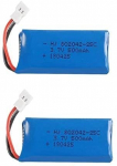 2 tk laetavad Lipo akud 3.7v, 500mAh Rc Quadricopter Drones HUBSAN X4 H107L H107C H107D H107 V252 JXD 385 jaoks