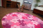 Laste vaip PUZZLE violetne ratas