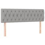 vidaXL voodipeatsid 2 tk, helehall, 72x7x78/88 cm, kangas