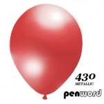 &Otilde;hupallid Metalic Penword 100tk, punane