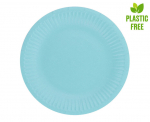&Uuml;hekordsed papptaldrikud 18 cm, 6 tk, v&auml;rv: light blue (PW-TJN7) 6560