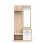 Esikum&ouml;&ouml;bli komplekt BRW Nepo Plus PPK, tamm/valge