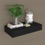 vidaXL seinariiul sahtliga, must, 48 x 25 x 8 cm