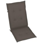 vidaXL aiatooli istmepadjad 2 tk pruunikashall, 120 x 50 x 3 cm