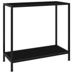 vidaXL konsoollaud, must, 80 x 35 x 75 cm, karastatud klaas