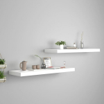 vidaXL seinariiulid, 2 tk, valge, 80 x 23,5 x 3,8 cm MDF