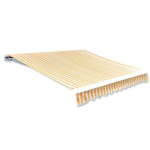 vidaXL varikatuse riie, oranž ja valge, 350 x 250 cm