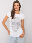 Naiste T-s&auml;rk Skull, valge, L