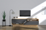 TV-laud Kalune Design Yaprak, pruun/hall