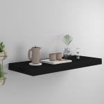 vidaXL seinariiul, must, 60 x 23,5 x 3,8 cm MDF