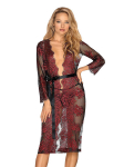 Redessia pitsiline kimono - punane/must