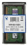 Kingston 4GB DDR3 1600MT/s Non-ECC Unbuffered SODIMM KVR16S11S8/4