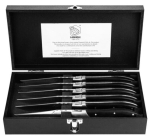 Steak noad Laguiole Luxury Line firmalt Style De Vie, 6 tk, eebenipuu