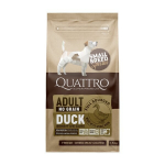 Quattro Small Breed Adult teraviljavaba kuivtoit v&auml;ikest t&otilde;ugu koertele koos pardiga, 7kg