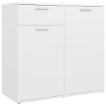 vidaXL puhvetkapp, valge, 80 x 36 x 75 cm, puitlaastplaat