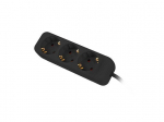 Lanberg Br&auml;ndireeglid Mudel 3 V&auml;ljund Schuko Must 1.5M Ps0-03F-0150