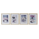 Maal DKD Home Decor pol&uuml;st&uuml;reen roosi (4 pcs) (35 x 2.5 x 45 cm)