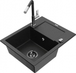 Graniidist k&ouml;&ouml;givalamu Mexen Enzo koos segisti ja sifooniga, Metallic black/silver+Black/Chrome