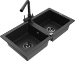 Graniitk&ouml;&ouml;givalamu Mexen Mario segisti ja sifooniga, Metallic black/silver+Black