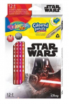 V&auml;rvilised pliiatsid koos teritajaga Colorino Disney Star Wars, kolmnurksed, 12 tk. /13 v&auml;rvi