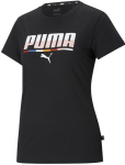 Naiste pluus Puma Multicoloured Tee, must
