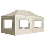 vidaXL kokkupandav peotelk seintega, alumiinium, 6 x 3 m, kreemjas