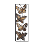 Metallist seinadekoratsioon Metal Art Butterfly, 100x35x5 cm
