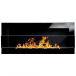 Biokamin seinale-sisseehitatav Bioheat 9000x400 Black Less Glass