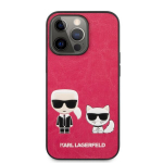 KLHCP13LPCUSKCP Karl Lagerfeld and Choupette PU Leather Case for iPhone 13 Pro Fuchsia