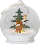 Dekoratsioon Forest Friends 9 cm, klaaskuulis, 1 Led, patareitoide, IP20