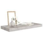 vidaXL seinariiulid, 2 tk, betoonhall, 60 x 23,5 x 3,8 cm MDF