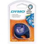 Ruban Plastique DYMO LetraTag 12mm x 4m Must/Transparentne