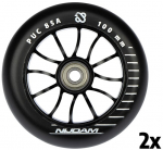 T&otilde;ukeratta rattad Schreuders Spoked Black 100x24 mm, must