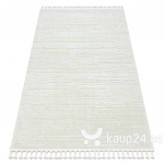 Vaip SEVILLA AC53B triibuline muster, triibud valge Tupsud berberi Maroko shaggy