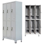 vidaXL lukustatav hoiukapp 6 kapiga, terasest 90 x 45 x 180 cm, hall
