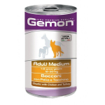 Gemon Dog chunkies Adult Medium with chicken & turkey koera konserv, 1,250 kg