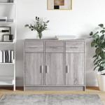 vidaXL puhvetkapp, hall Sonoma tamm, 91 x 28 x 75 cm, tehispuit